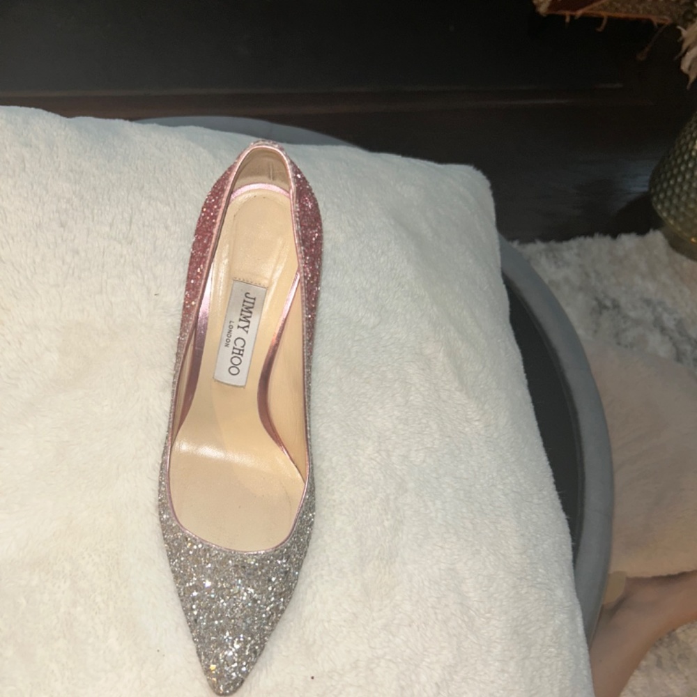Jimmy Choo pink ombré glitter shoes - Picture 2 of 3